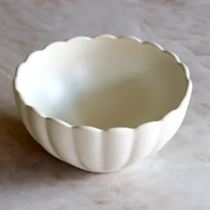 Dhalia Stoneware Bowl, Set of 4 (White) - Preorder