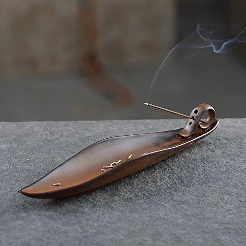 Djiale Incense Stick Holder Ceramic Incense Burner with Ash Catcher