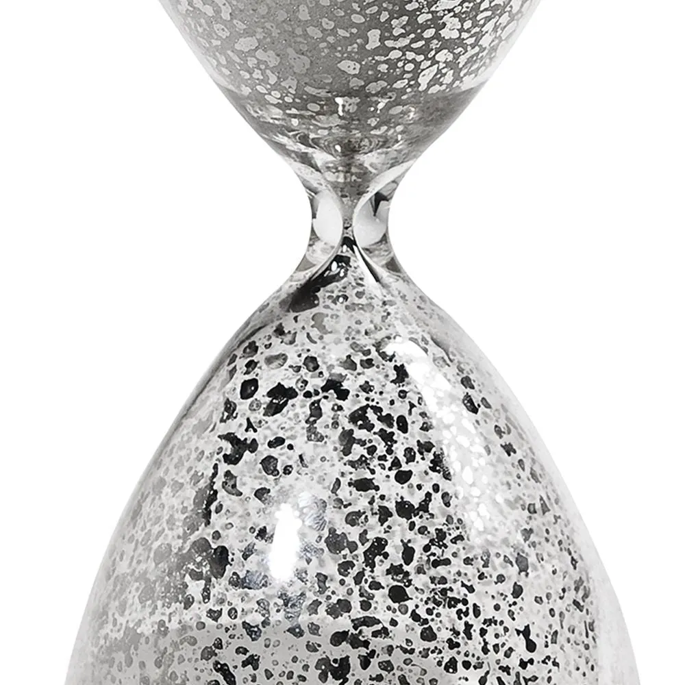 Doug 10 Inch Decorative 60 Minute Hourglass Table Accent Decor, White Sand By Casagear Home