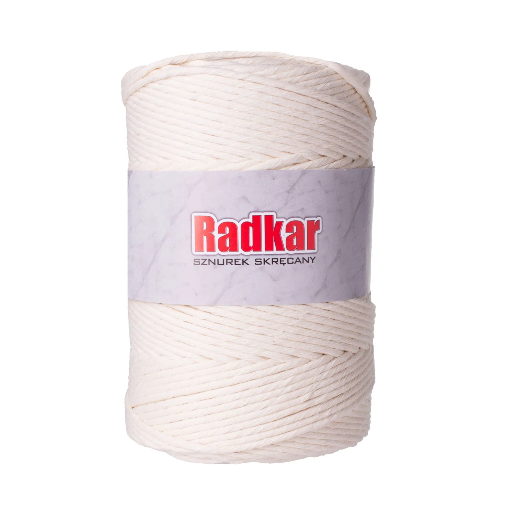 Ecru 5mm macrame twisted cotton cord