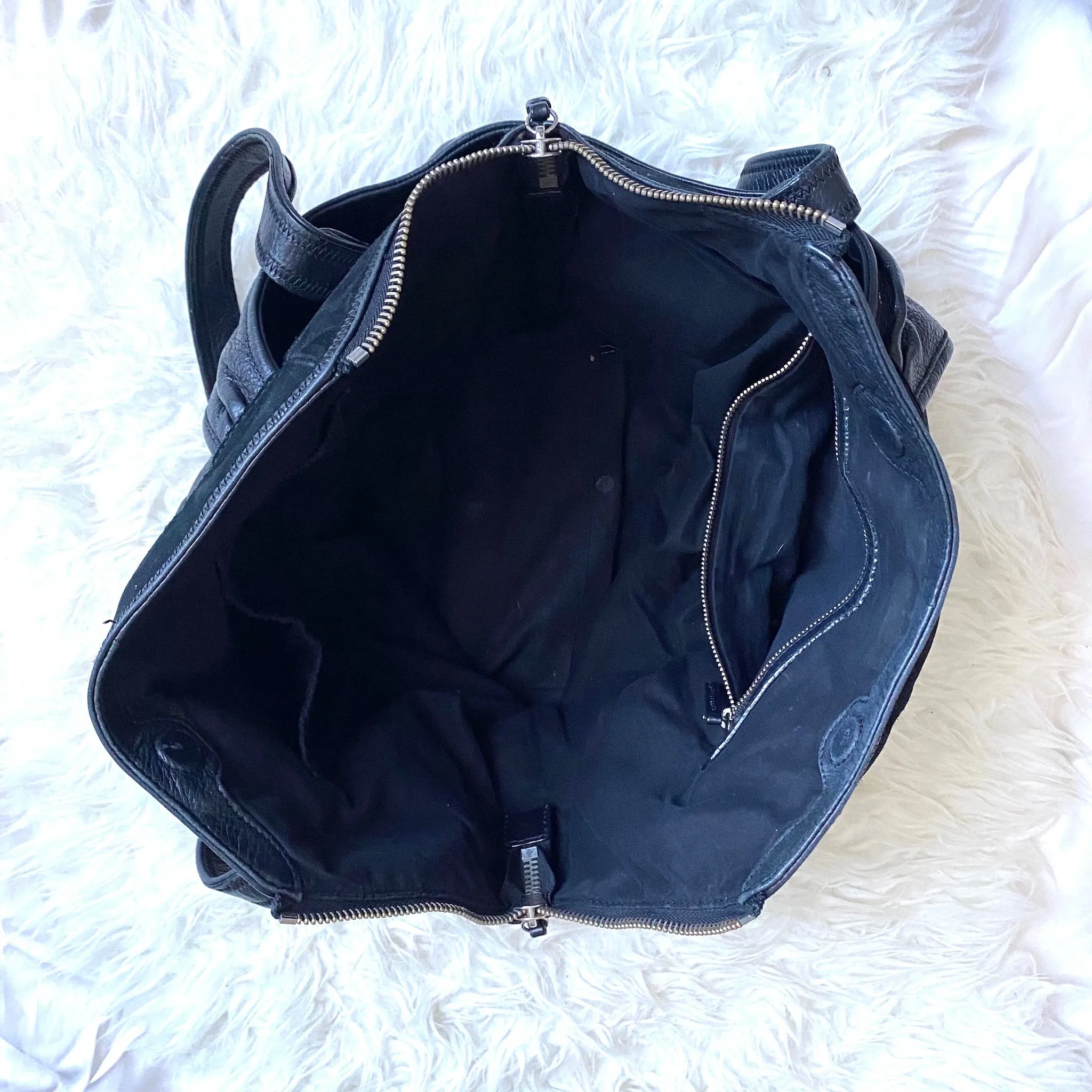 Elliott Lucca Black Leather Large Handbag (see notes)
