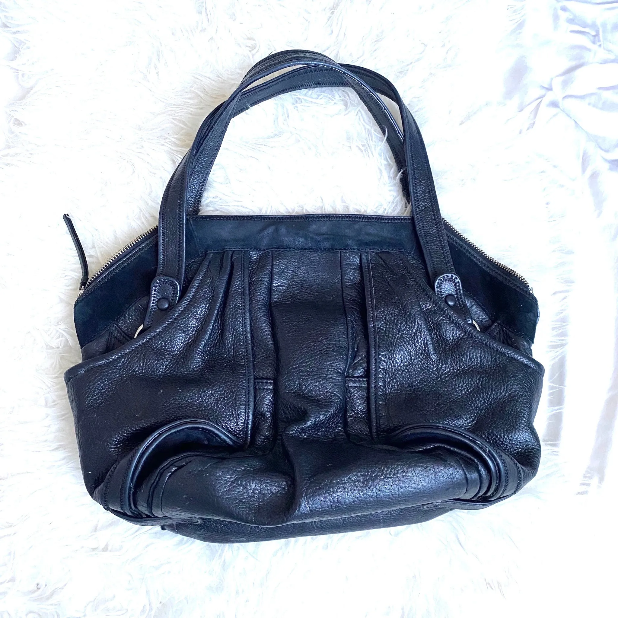 Elliott Lucca Black Leather Large Handbag (see notes)