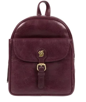 'Eloise' Plum Leather Backpack