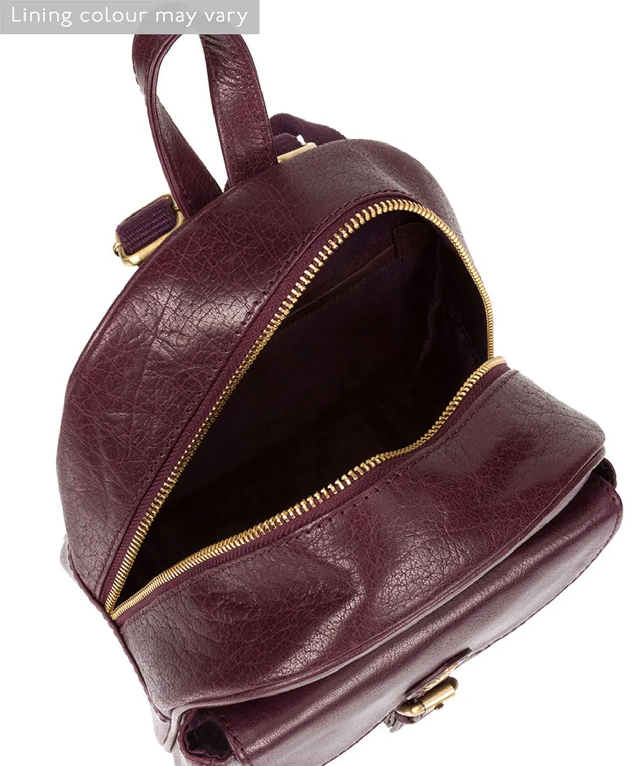 'Eloise' Plum Leather Backpack