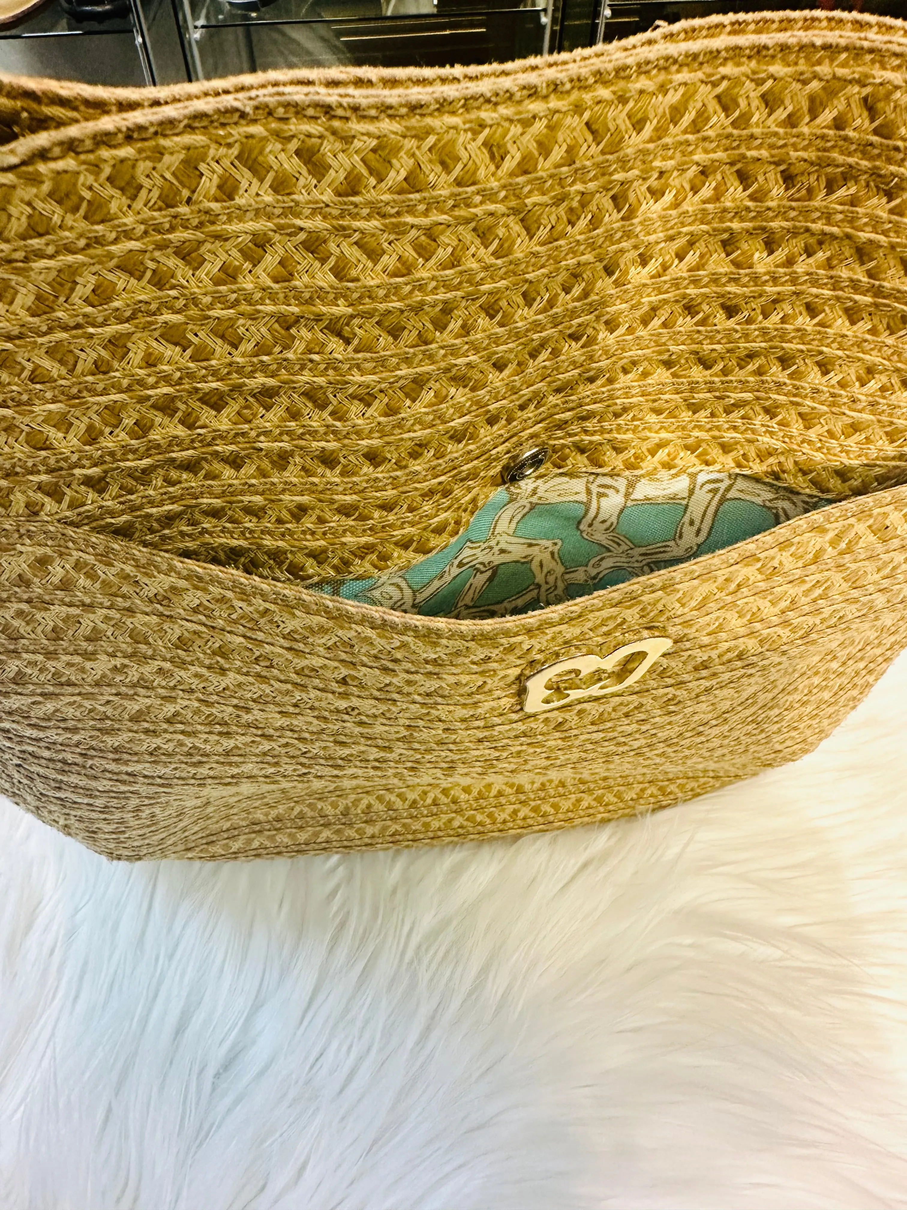 ERIC JAVITS straw shoulder Bag for Women (Preowned)