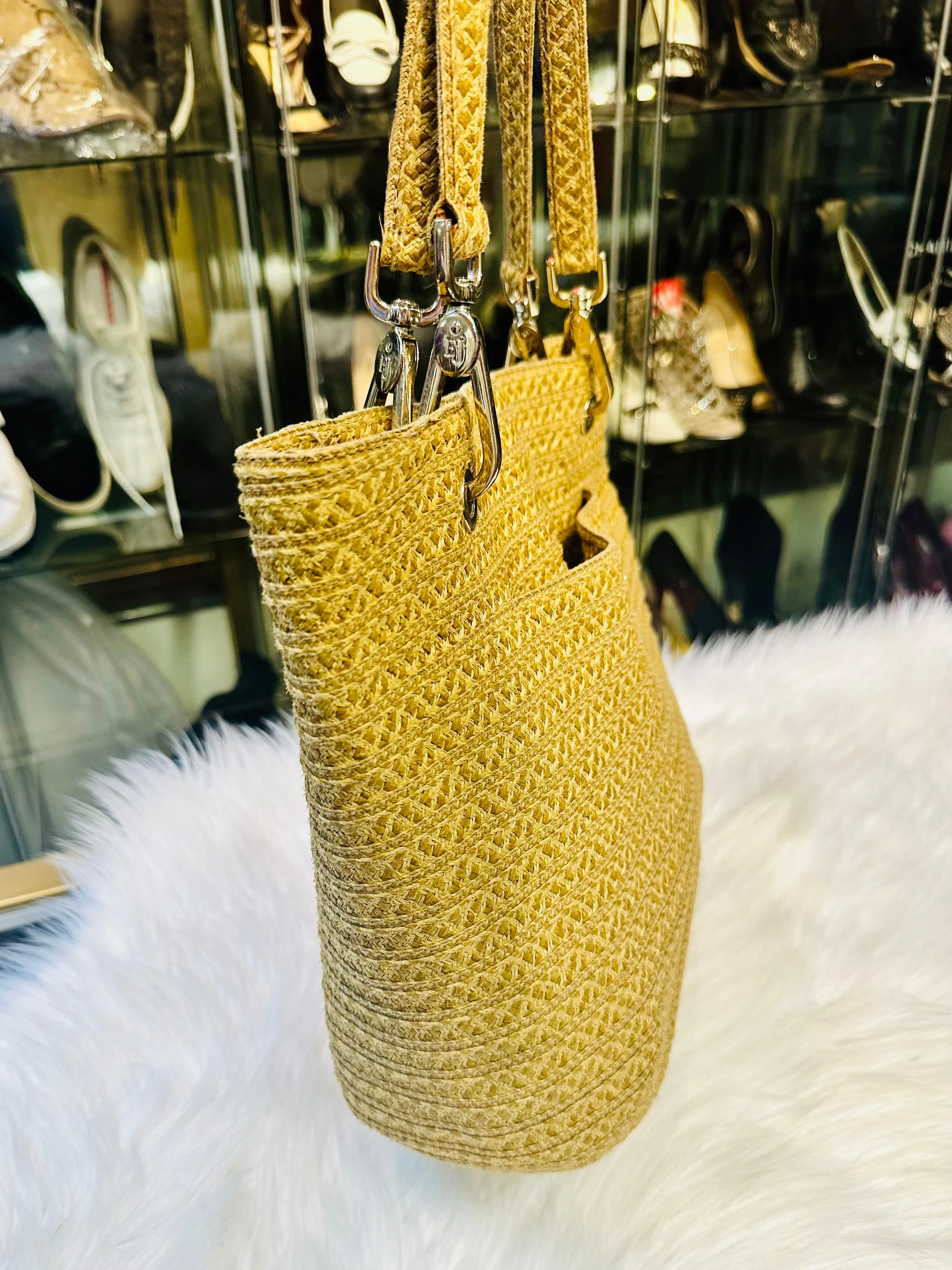 ERIC JAVITS straw shoulder Bag for Women (Preowned)