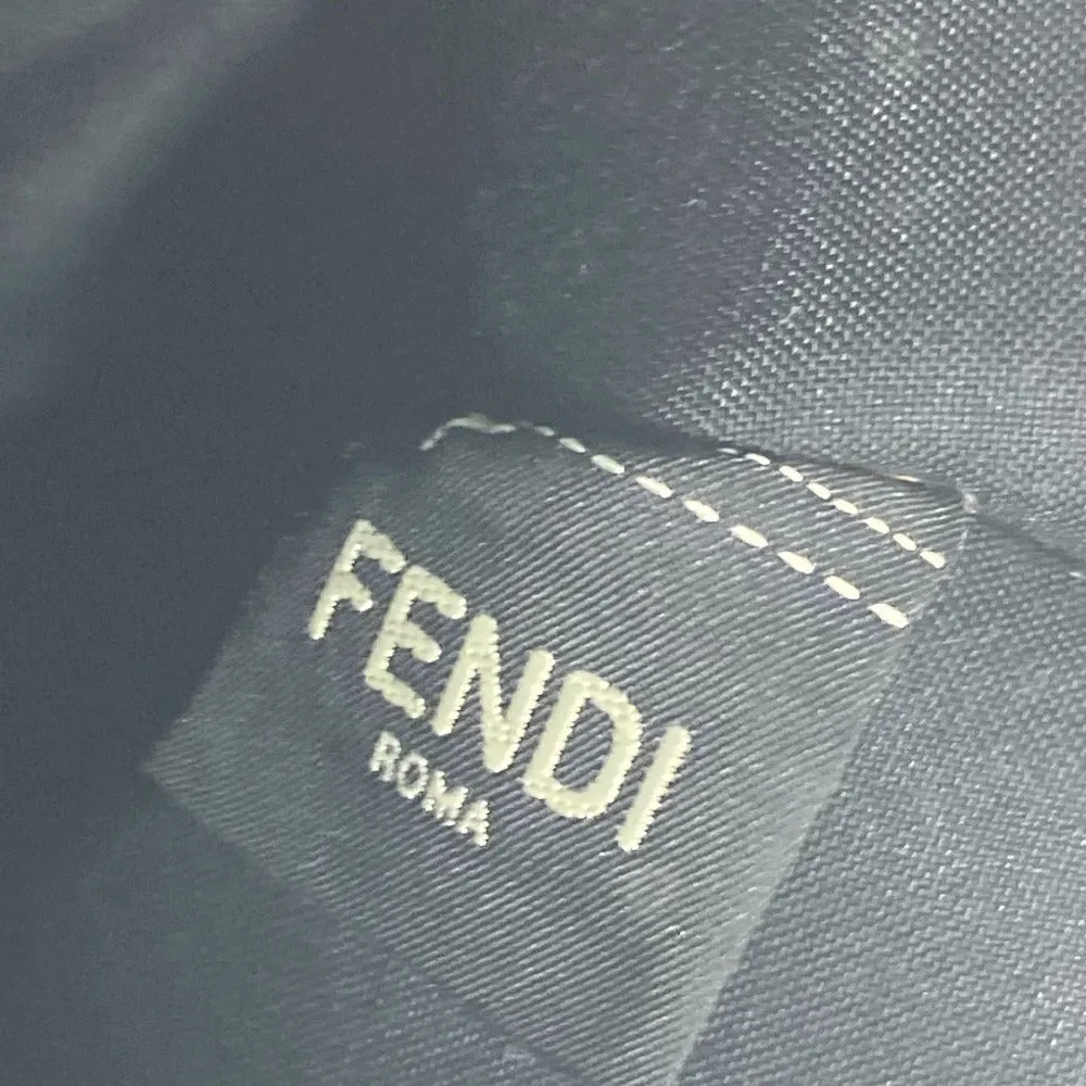 FENDI Clutch bag 7N0078 leather black Pouch Zucca logo mens Used