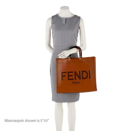 Fendi Leather Sunshine Large Shopper Tote (SHF-18055)