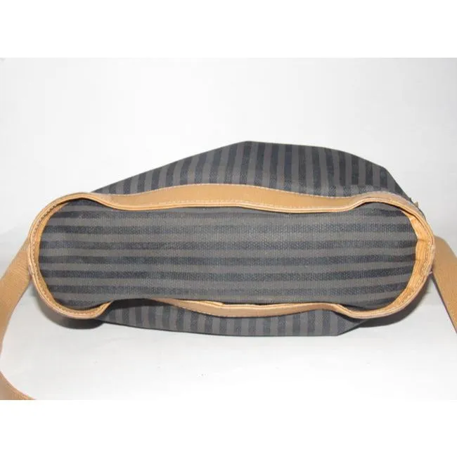 Fendi Vintage Pursesdesigner Purses Blackgreycamel Coated Canvas And Leather Cross Body Bag