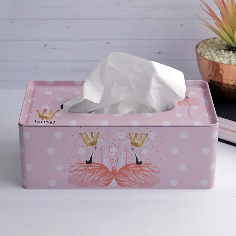 Flamingo Shine Tissue Box