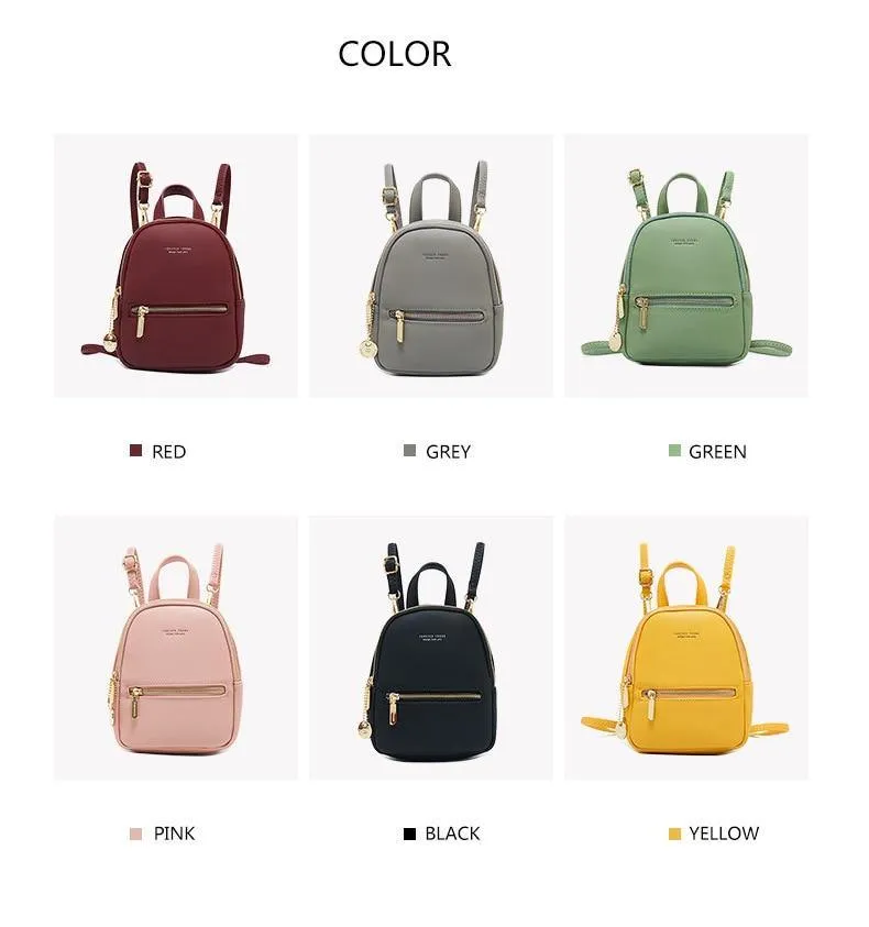 Forever Young Small Designer PU Leather Backpack
