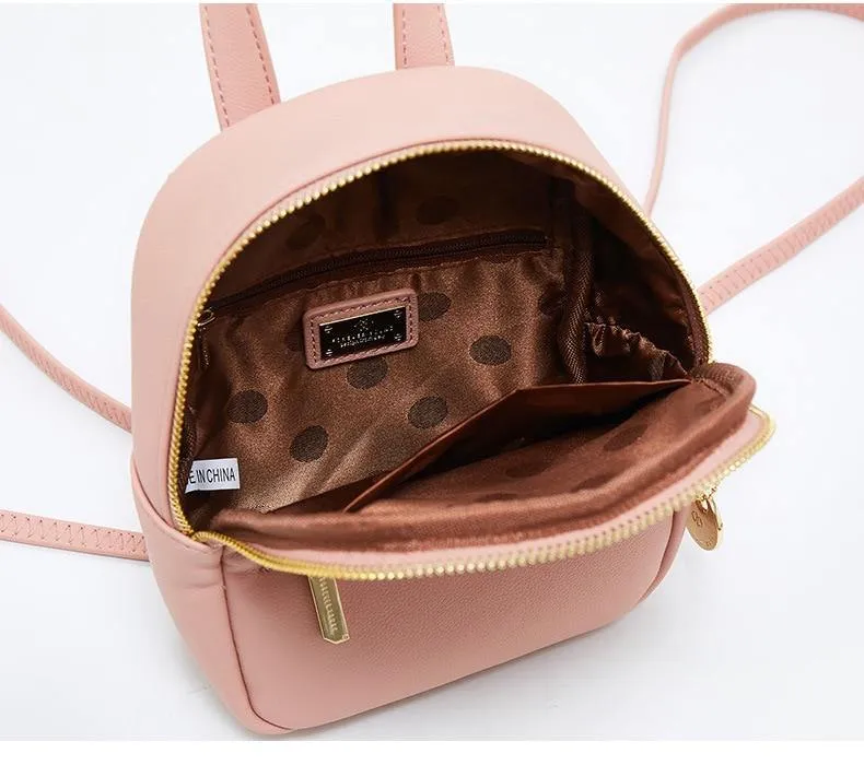Forever Young Small Designer PU Leather Backpack