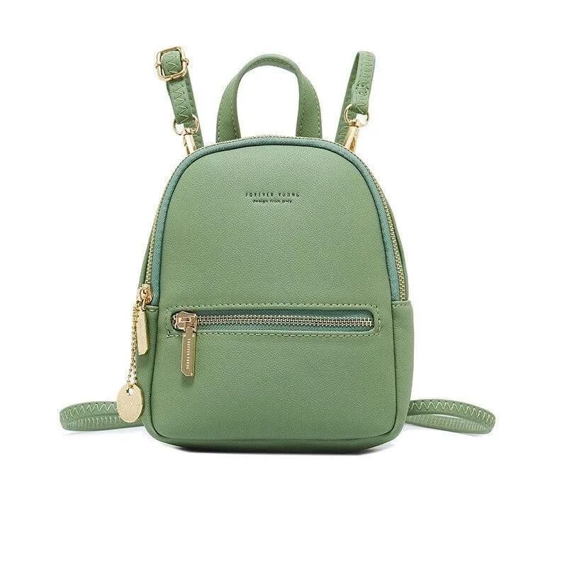 Forever Young Small Designer PU Leather Backpack