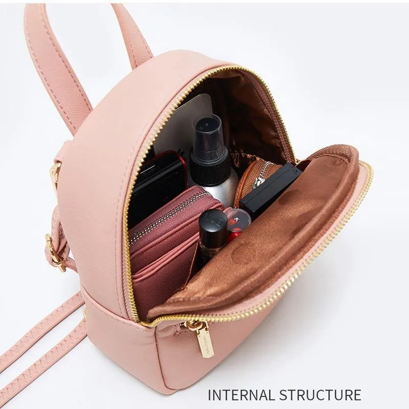 Forever Young Small Designer PU Leather Backpack