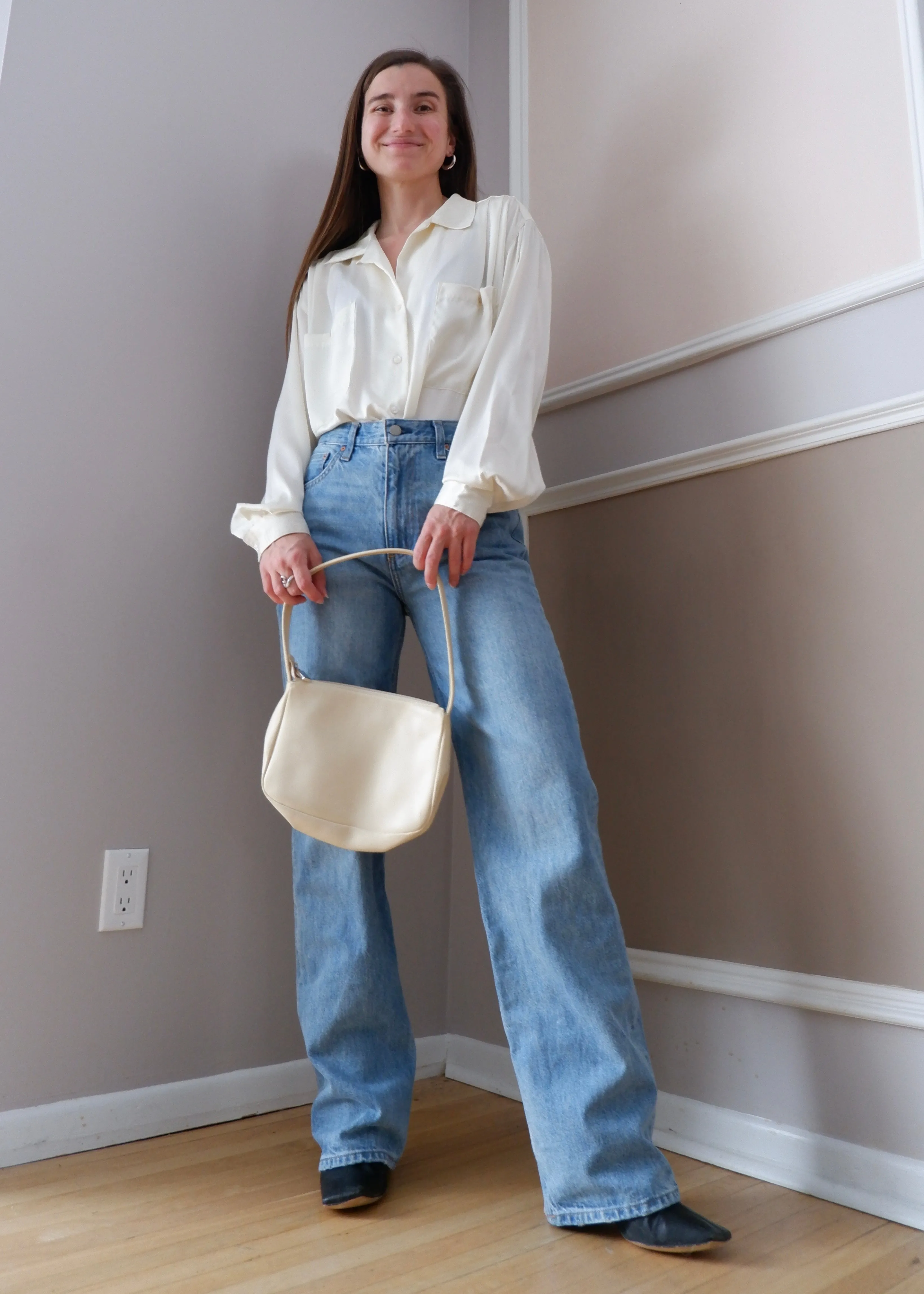 Furla Cream Shoulder Bag