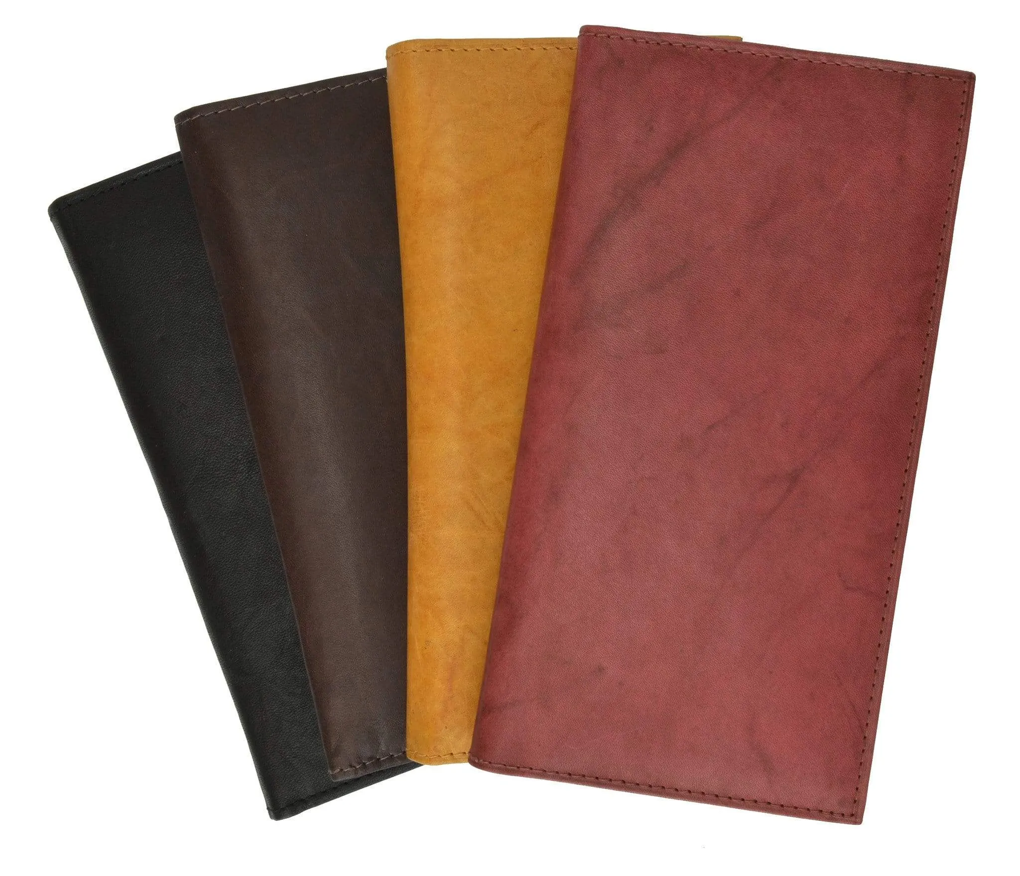 Genuine Leather Checkbook Cover Wallet Organizer with Credit Card Holder 253 CF (C)