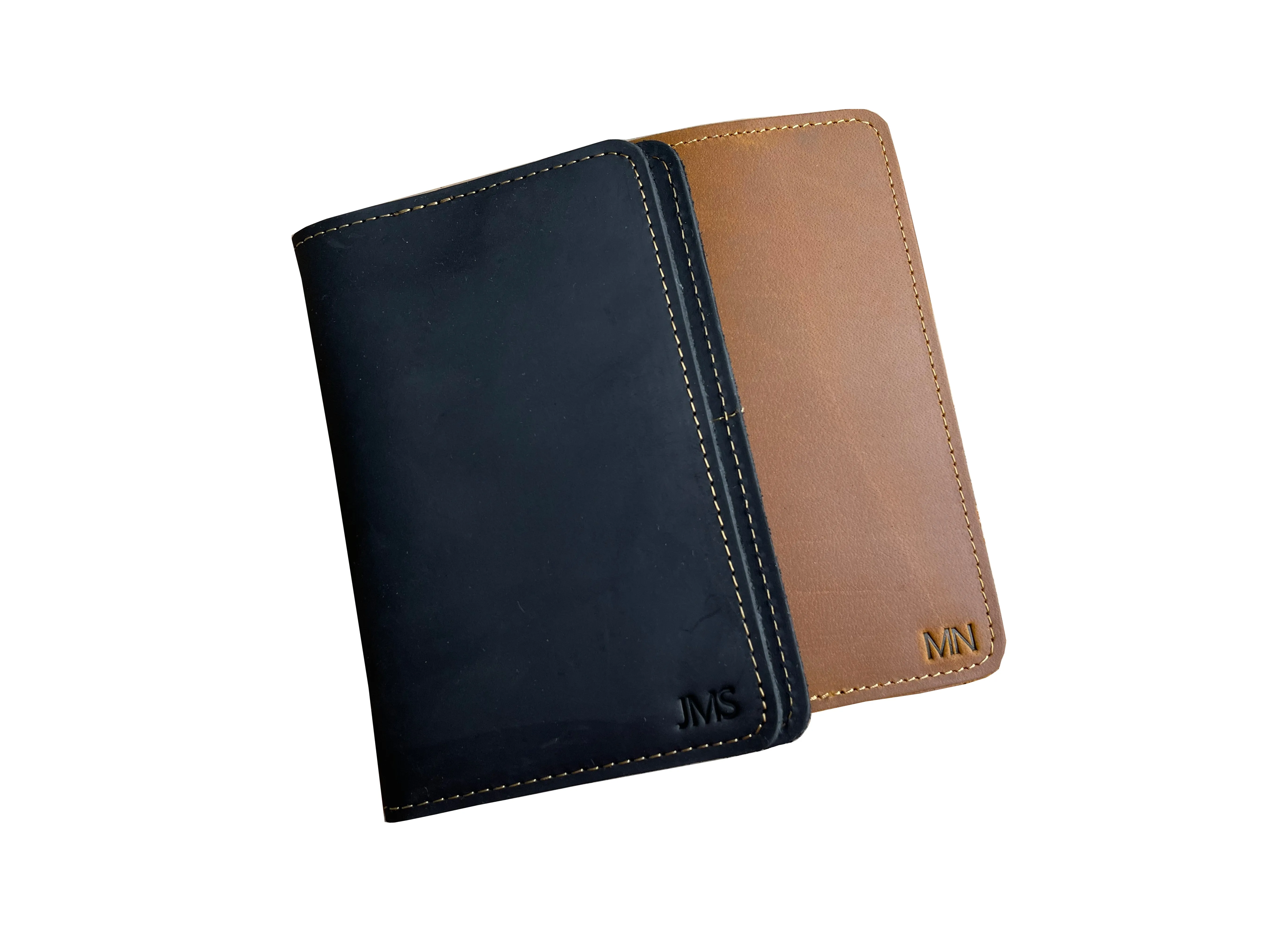 Genuine Leather Passport Holder Black