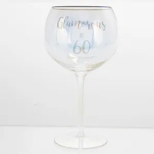 Glamorous At 60 Happy Birthday Gin Glass