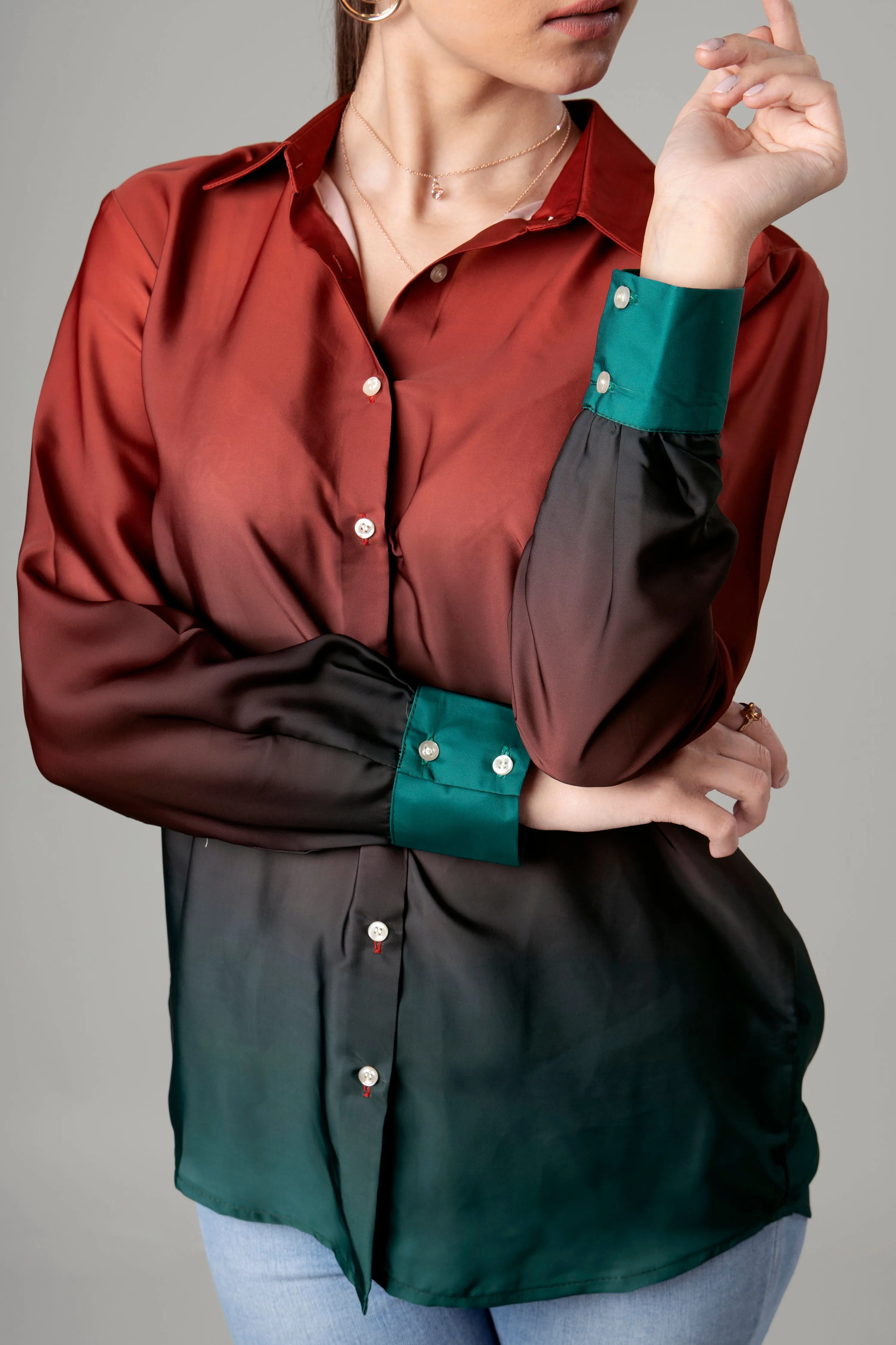Glamorous Ombre Shirt For Women