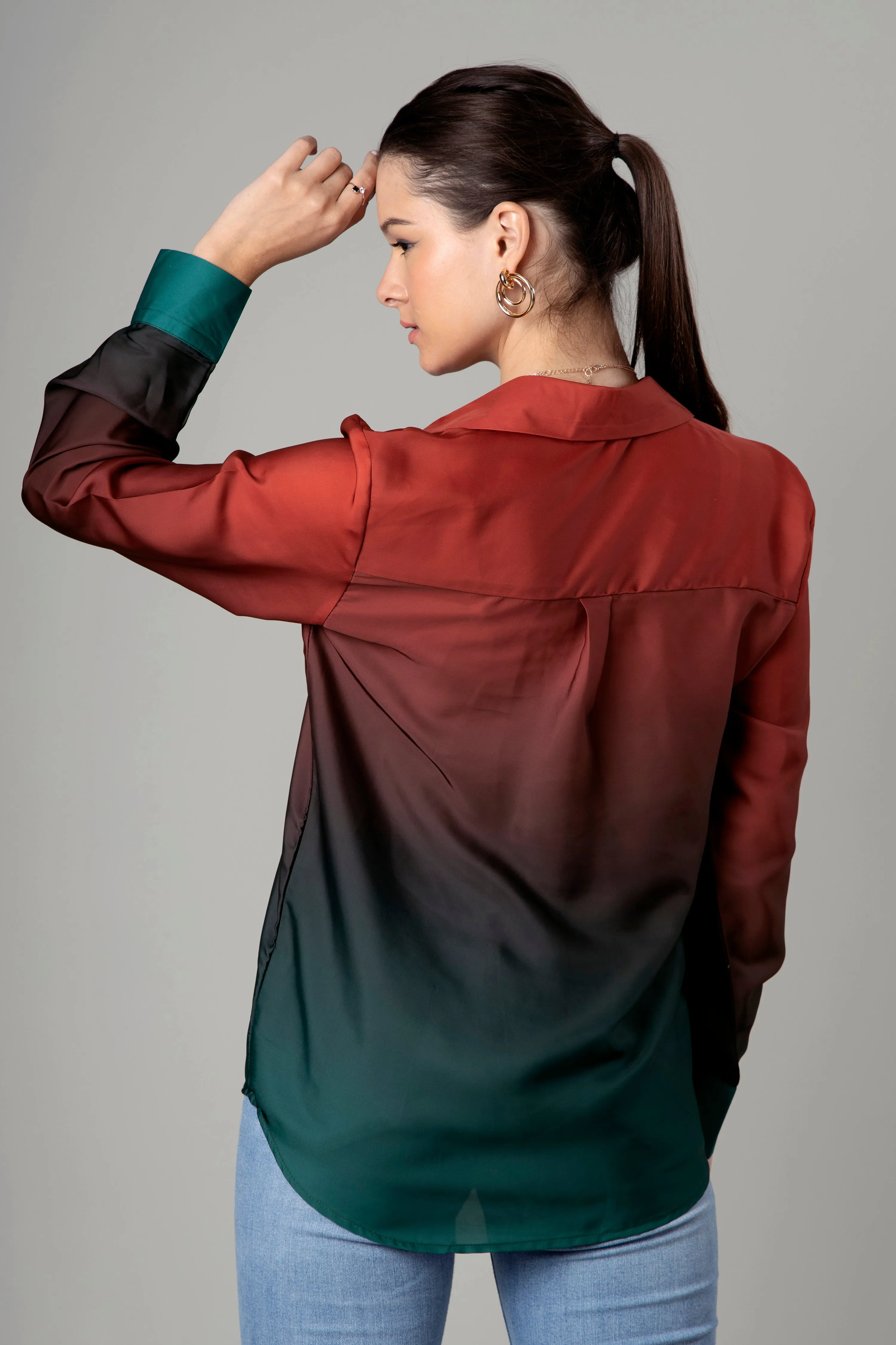 Glamorous Ombre Shirt For Women