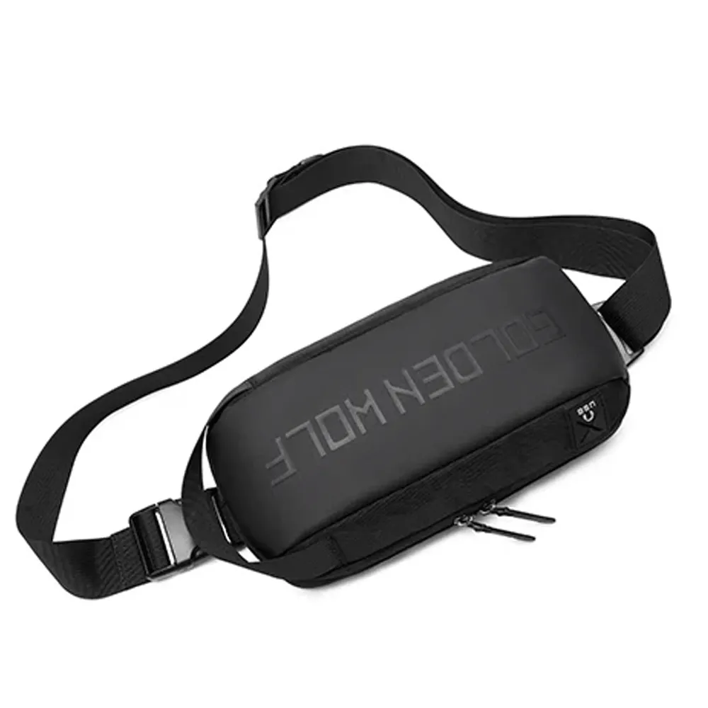 Golden Wolf GXB00131 Crossbody Bag - Black