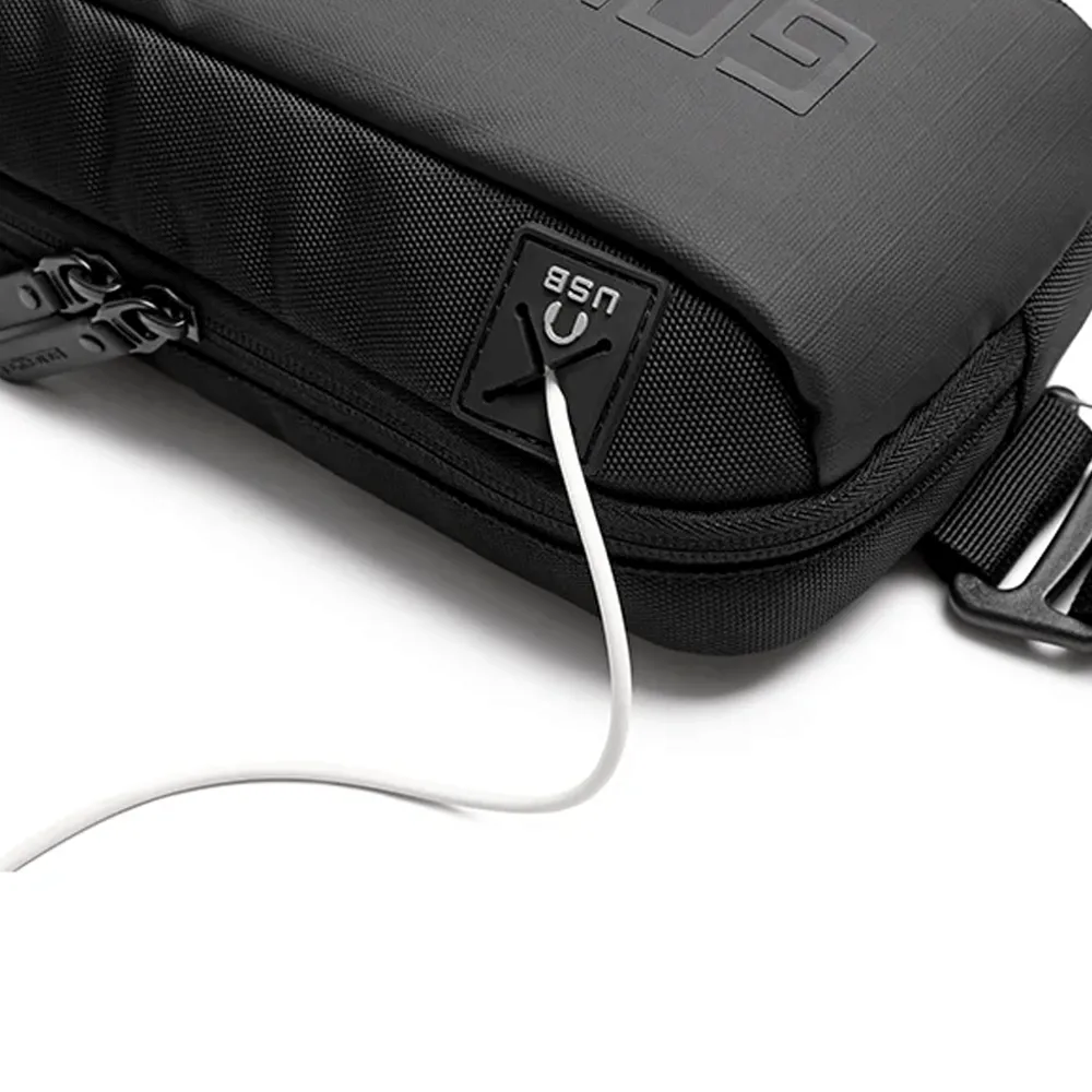 Golden Wolf GXB00131 Crossbody Bag - Black