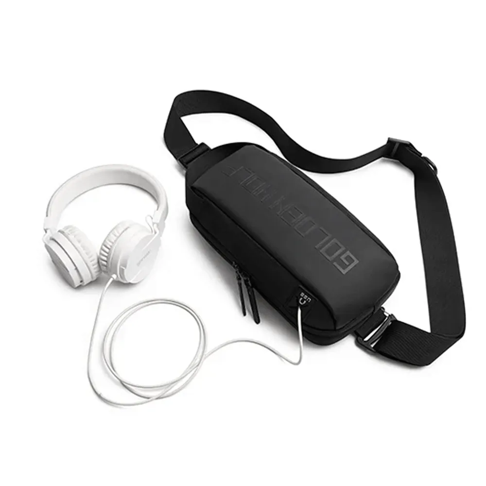 Golden Wolf GXB00131 Crossbody Bag - Black