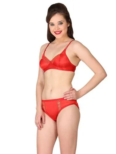 Gorgeous Soft Red Bra Panty Set