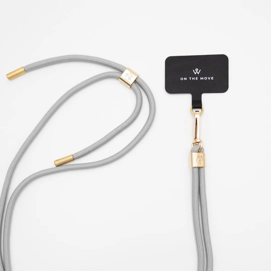 Graceful Grey Phone Lanyard (Includes Insert)