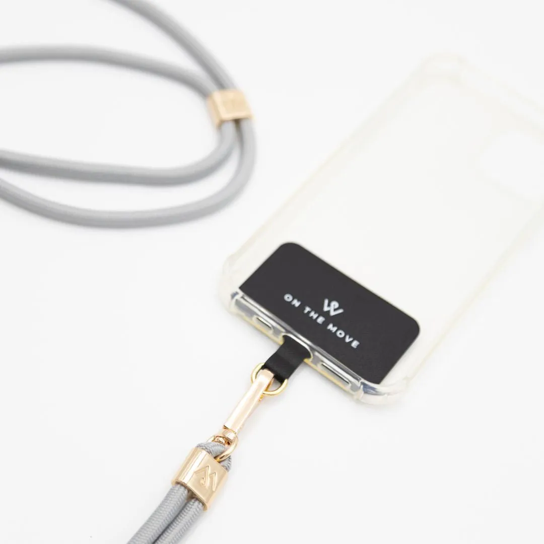 Graceful Grey Phone Lanyard (Includes Insert)
