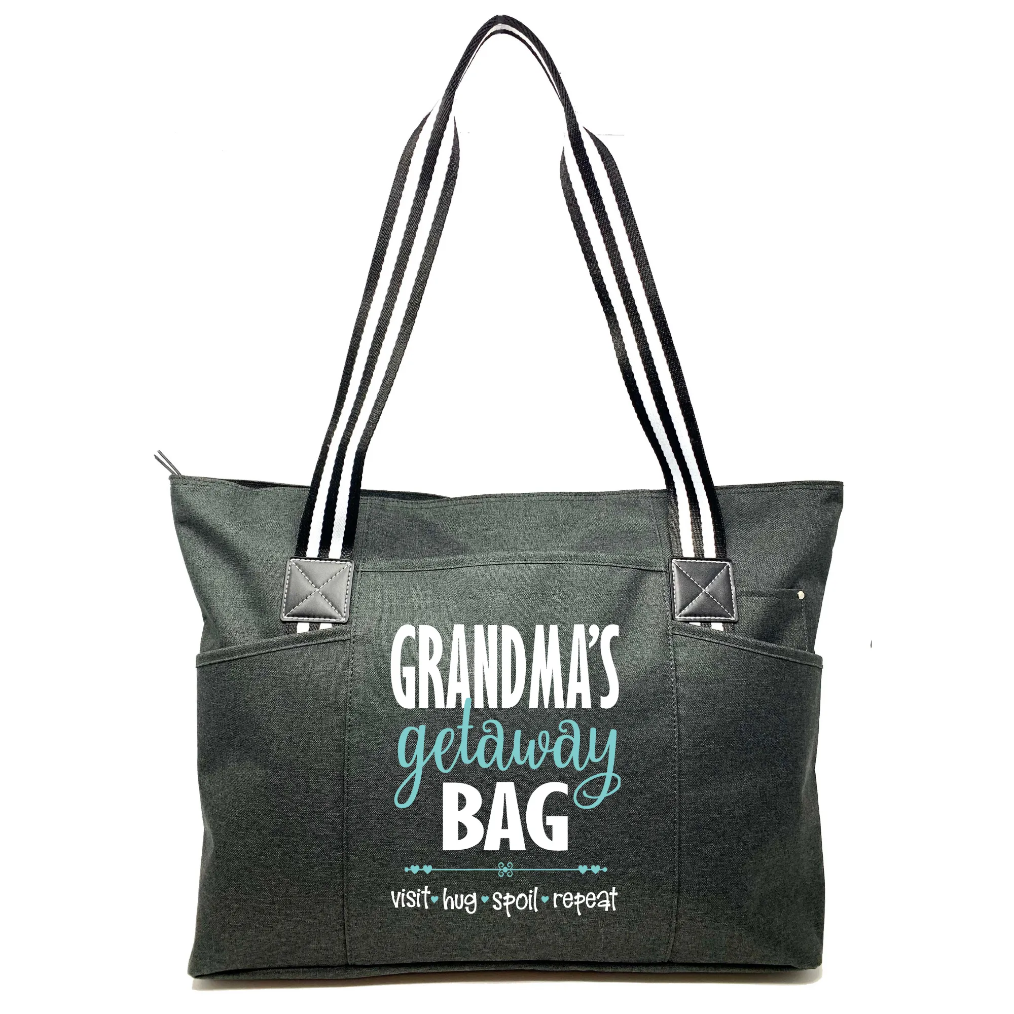 Grandma's Getaway Black Tessa Tote Bag for Grandmothers - Outlet Deal Utah