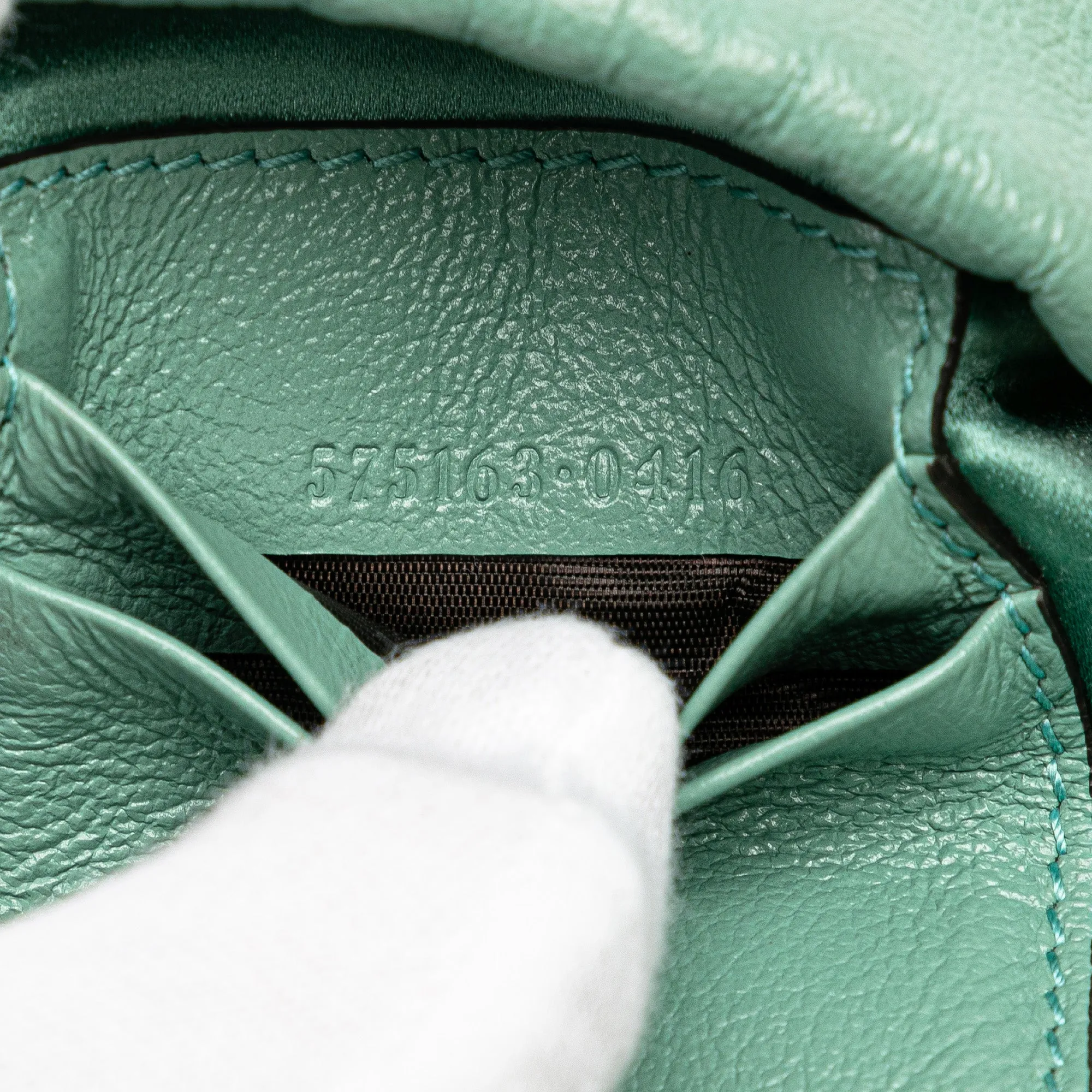 Green Gucci Mini GG Marmont Diagonal Matelasse Sequined 2.0 Bucket Bag