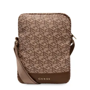 Guess - Universal 21" Tablet shoulder bag GCube Stripes (GUTB10HGCFSEW) - Brown