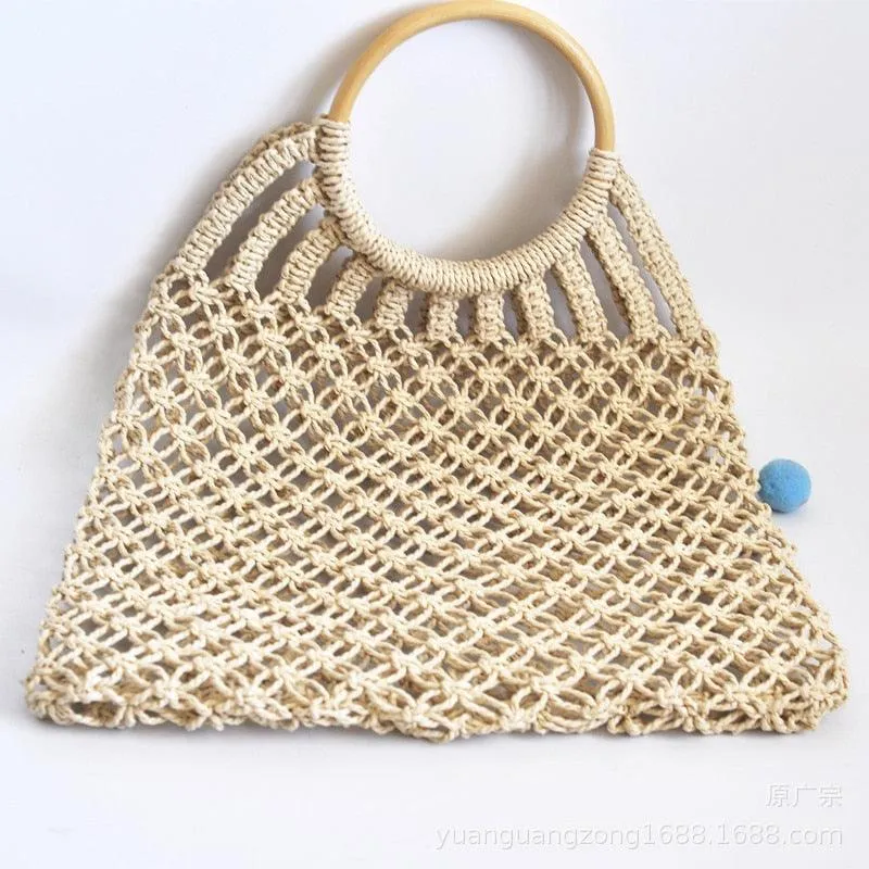 Hand-knitted Hollow Handbag