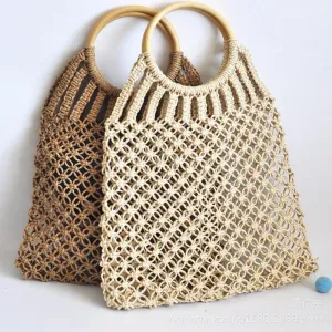 Hand-knitted Hollow Handbag