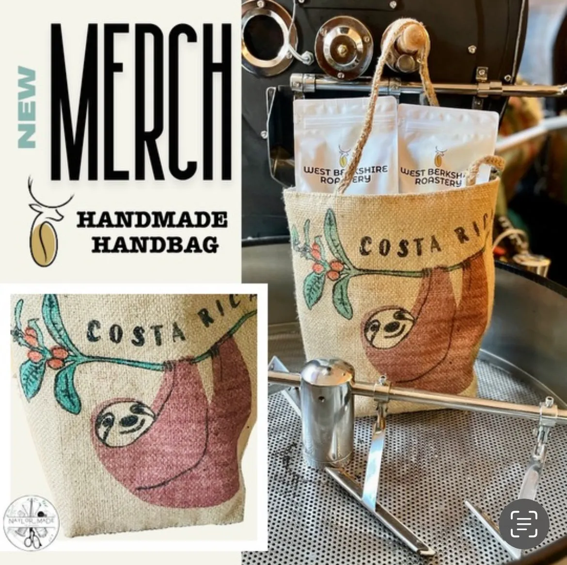 Hand Stitched Tote Bag
