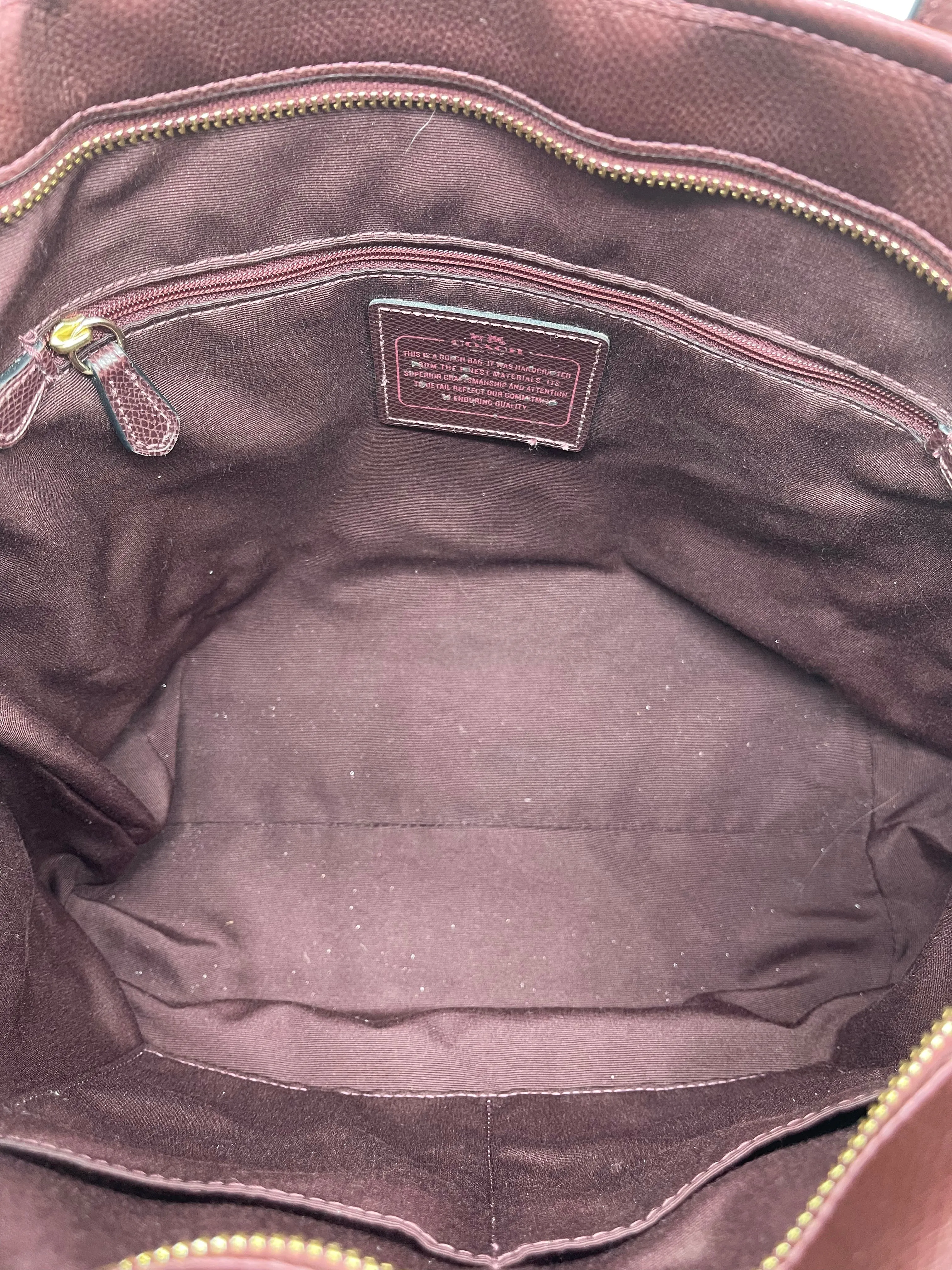 Handbag Designer By Coach In Red, Size:Large