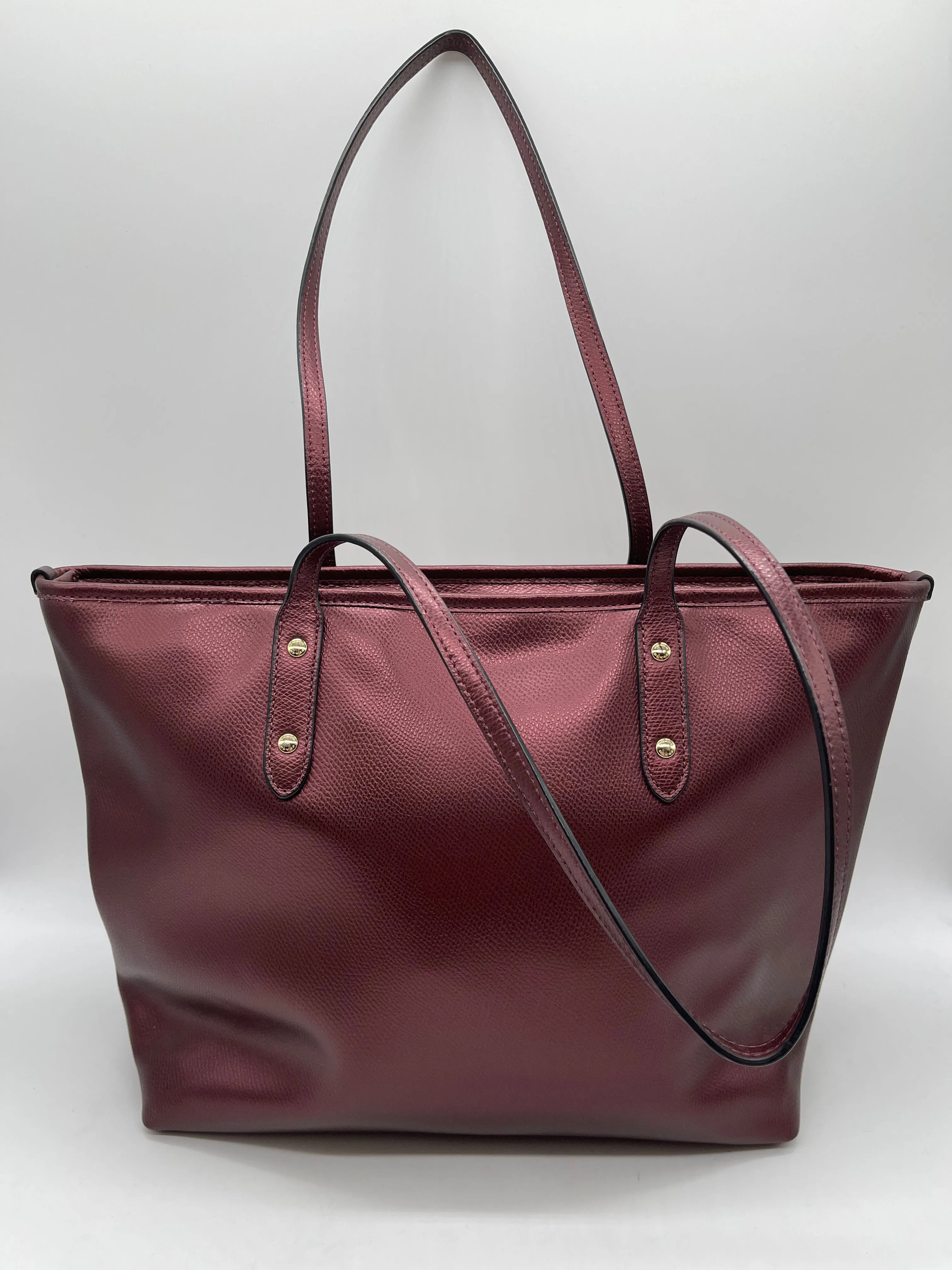 Handbag Designer By Coach In Red, Size:Large