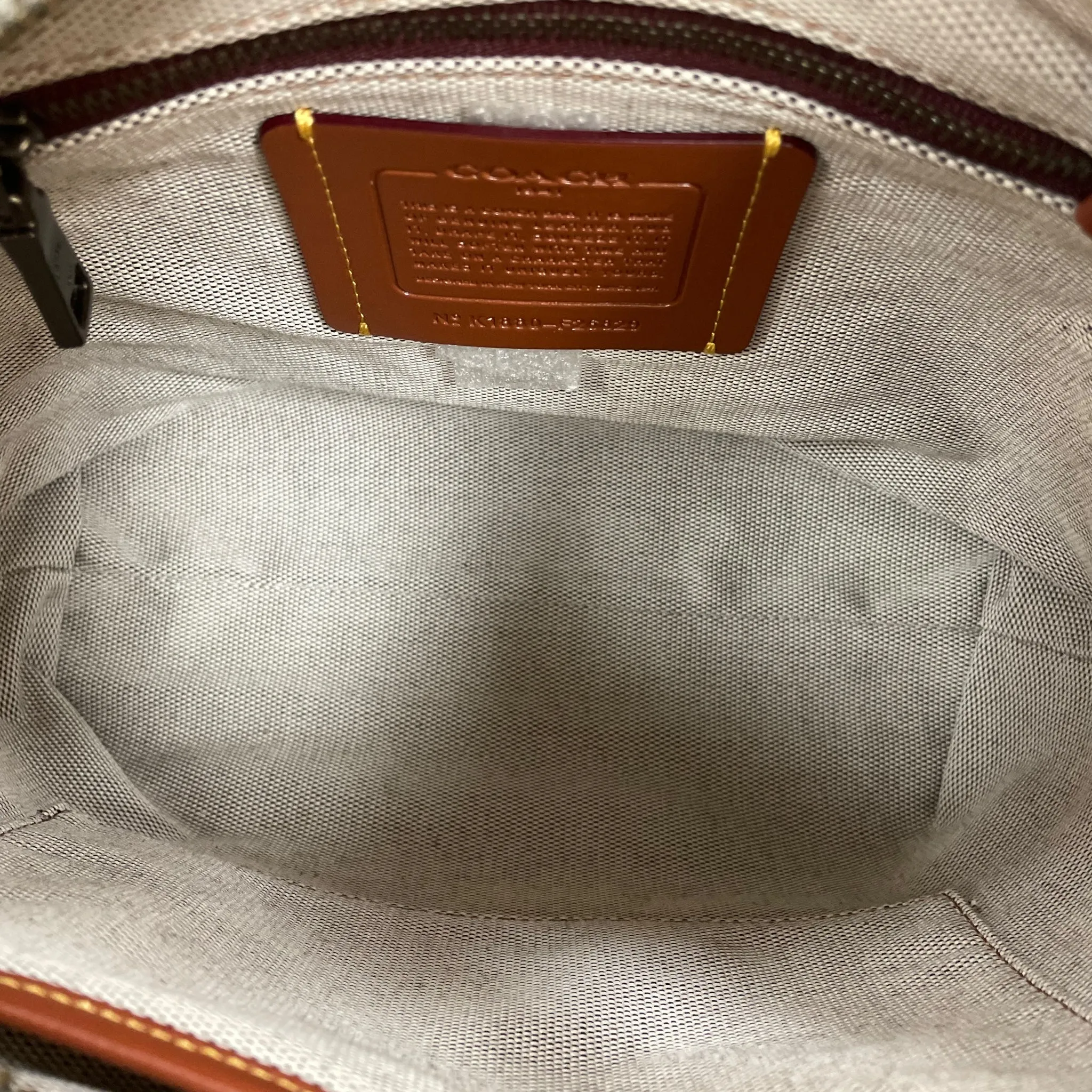 Handbag Designer By Coach In Taupe, Size:Medium