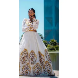 Handwoven Habesha Dress Wedding Habesha Kemis Habesha Libs Eritrean Dress