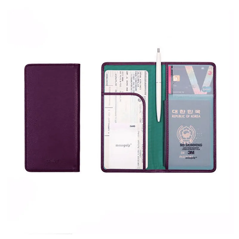 Honana HN-PB5 5 Colors Leather Passport Holder Travel Cards Case Cover Bag