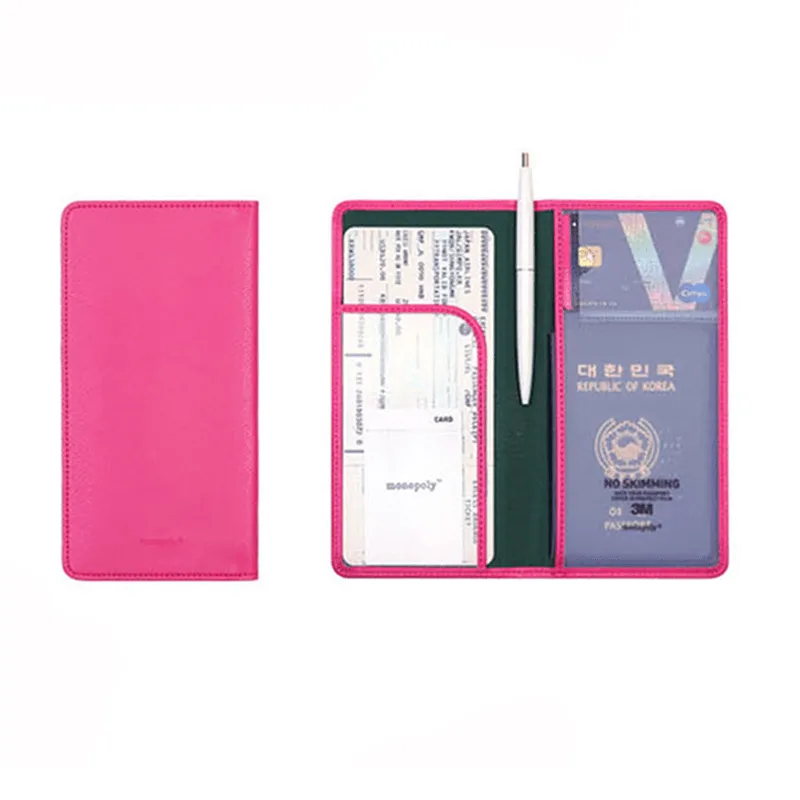 Honana HN-PB5 5 Colors Leather Passport Holder Travel Cards Case Cover Bag