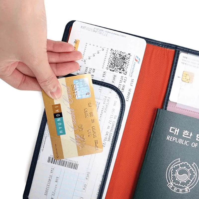 Honana HN-PB5 5 Colors Leather Passport Holder Travel Cards Case Cover Bag
