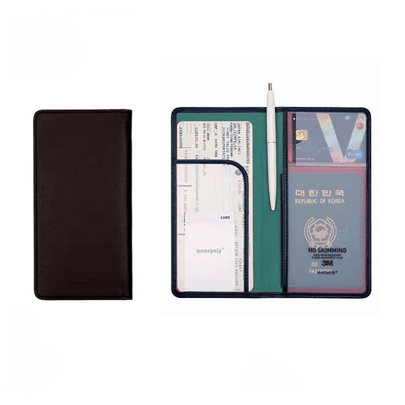 Honana HN-PB5 5 Colors Leather Passport Holder Travel Cards Case Cover Bag