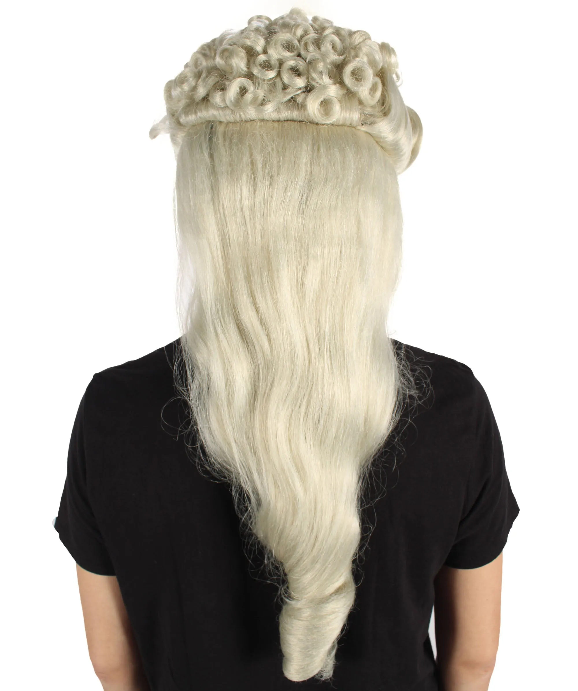 HPO Adult Women's Vintage Retro Ringlet Blonde Wig| Perfect for Halloween| Flame-retardant Synthetic Fiber
