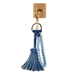 iOrigin Ring Grip/ Kick Stand   Faux Leather Tassel with Beads Bracelet Key Chain Charm for Mobile Phones & Tablets