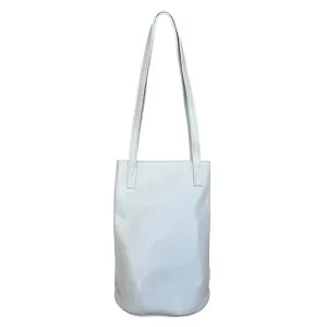Italian Leather Bucket Bag in Cream