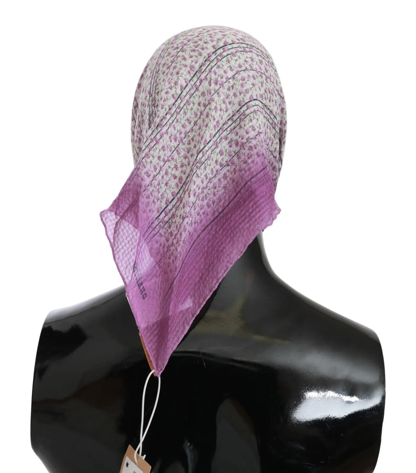 John Galliano Chic Pink Silk Bandana Shawl Scarf
