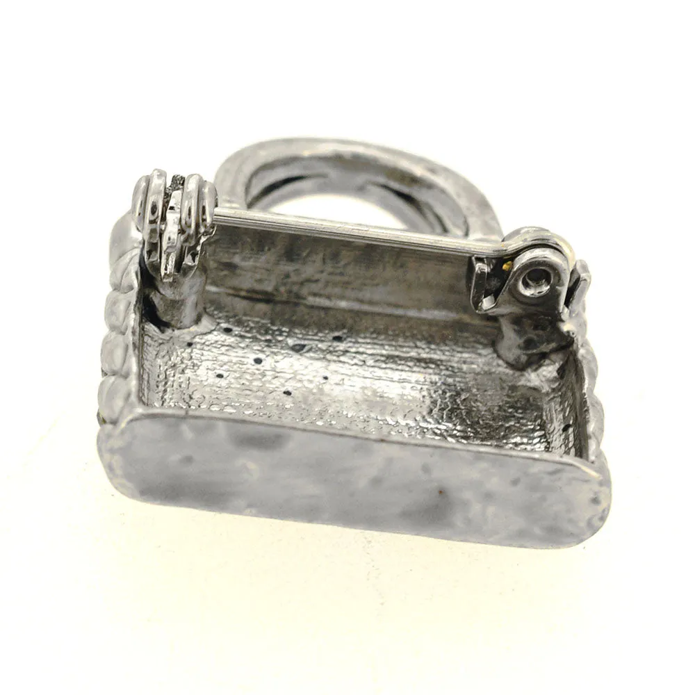 Lady Handbag Swarovski Crystal Pin Brooch