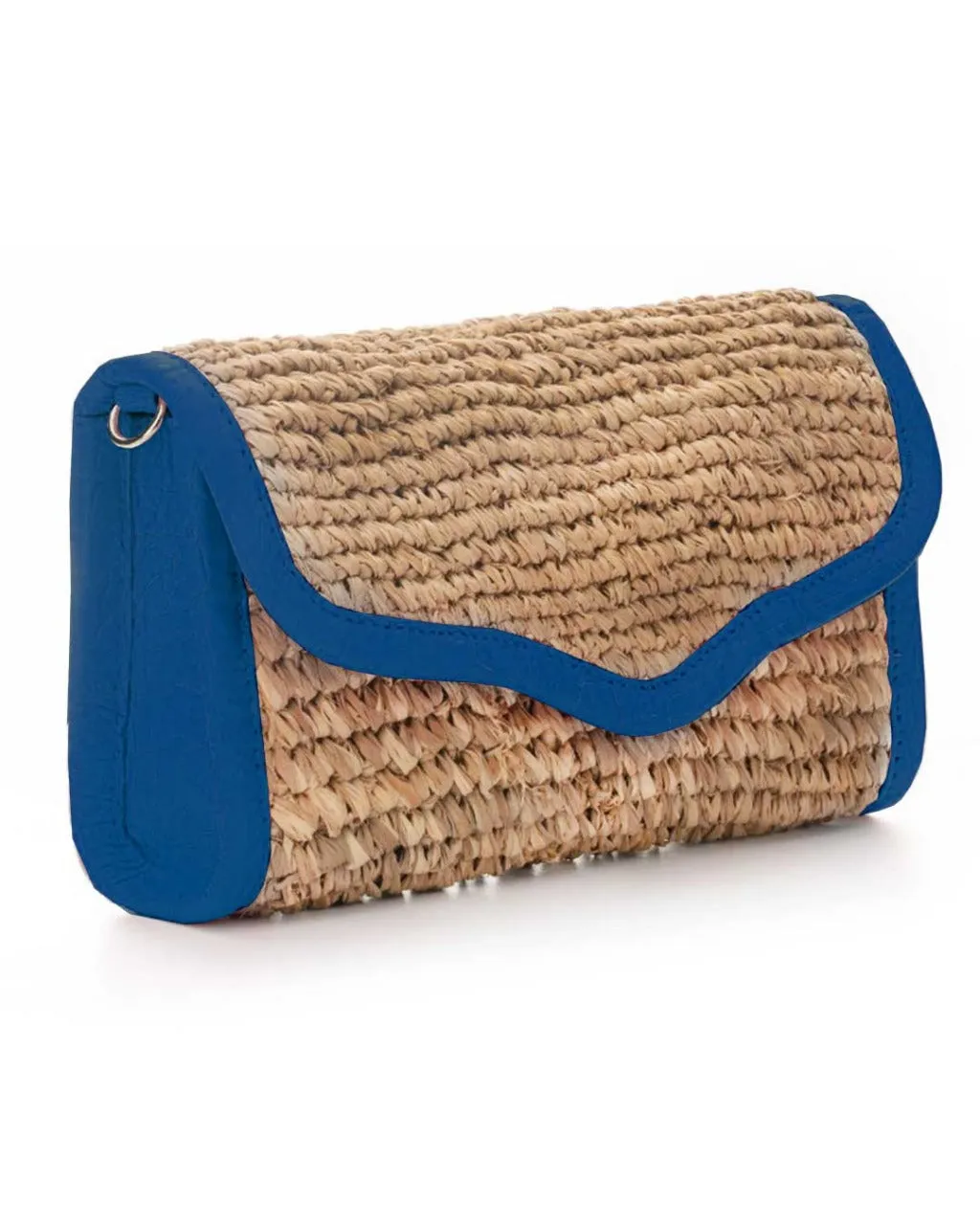 LADY RAFFIA SHOULDER BAG | BRIGHT BLUE